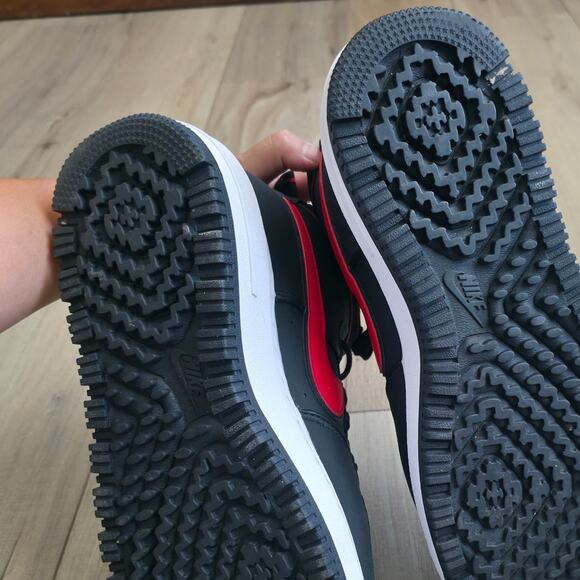 Nike Air Force 1 Boot Black University Red High Top Sneakers Men Sz 12.5 DA0418 - Picture 11 of 16